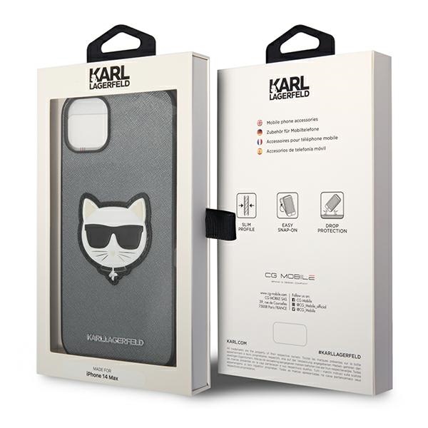 Karl-Lagerfeld-Saffiano-Choupette-Head-Patch-telefontok-ezust-iPhone-14-Plus-7