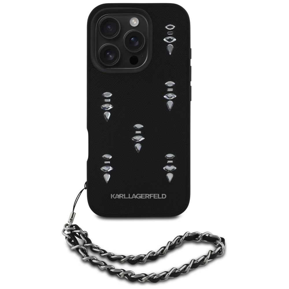 Karl-Lagerfeld-Saffiano-telefontok-fekete-iPhone-16-Pro-Max-1