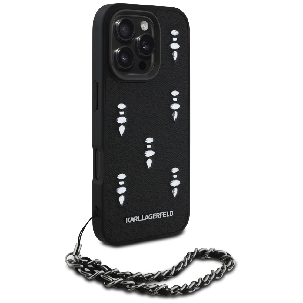 Karl-Lagerfeld-Saffiano-telefontok-fekete-iPhone-16-Pro-Max-2