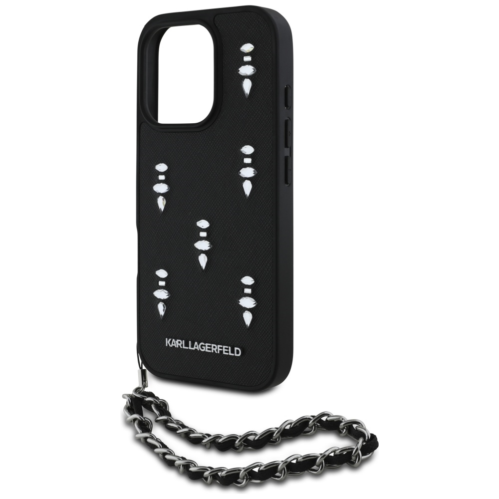 Karl-Lagerfeld-Saffiano-telefontok-fekete-iPhone-16-Pro-Max-4