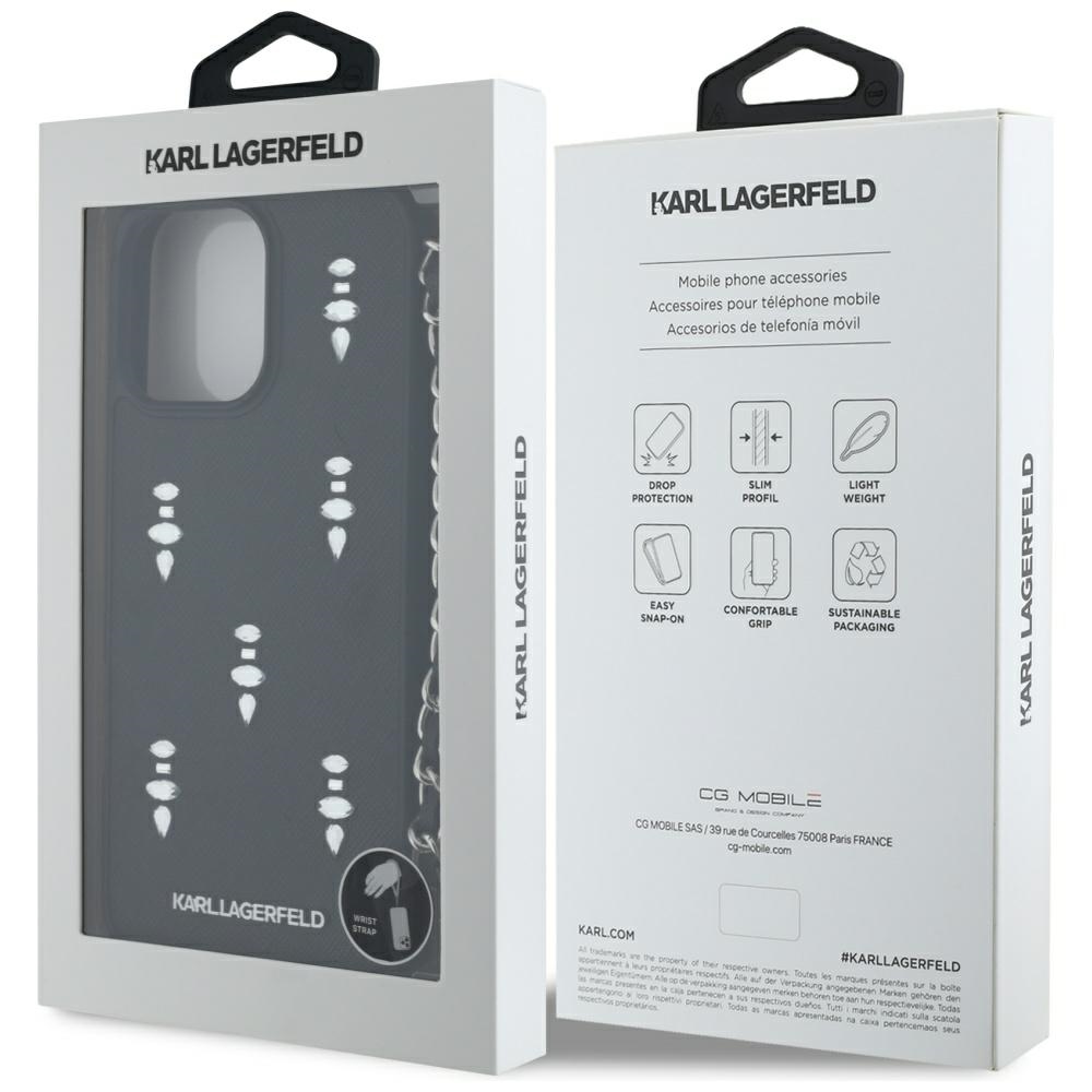Karl-Lagerfeld-Saffiano-telefontok-fekete-iPhone-16-Pro-Max-6