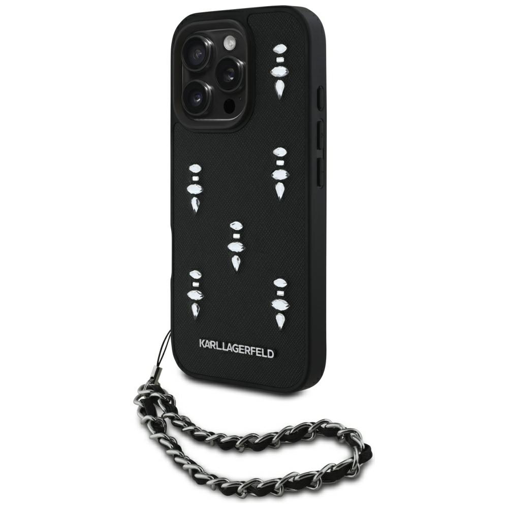 Karl Lagerfeld Saffiano telefontok fekete - iPhone 16 Pro Max Karl Lagerfeld Saffiano telefontok fekete - iPhone 16 Pro Max