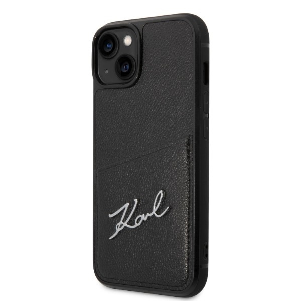 Karl-Lagerfeld-Signature-Logo-Cardslot-telefontok-fekete-iPhone-14-Plus-1