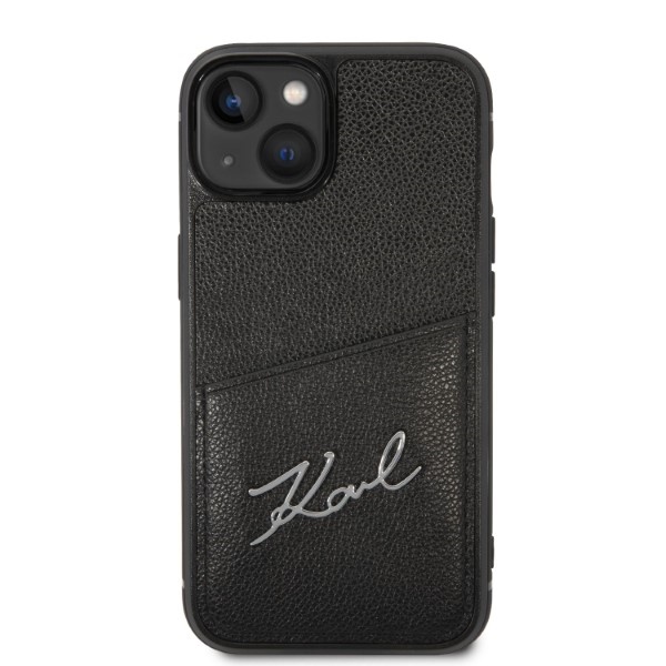 Karl-Lagerfeld-Signature-Logo-Cardslot-telefontok-fekete-iPhone-14-Plus-2