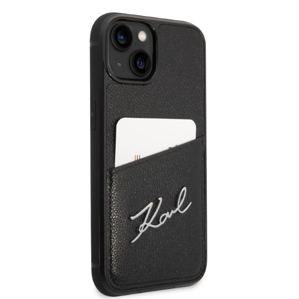Karl-Lagerfeld-Signature-Logo-Cardslot-telefontok-fekete-iPhone-14-Plus-3