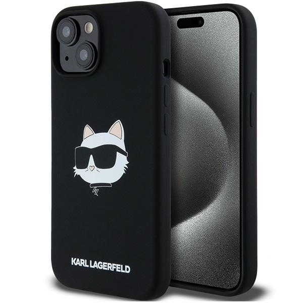 Karl Lagerfeld Silicone Choupette Head MagSafe telefontok fekete - iPhone 15 | iPhone 14 | iPhone 13