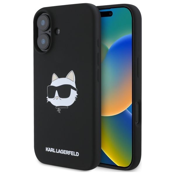Karl Lagerfeld Silicone Choupette Head telefontok fekete - iPhone 16