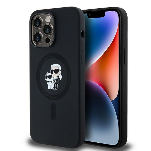 Karl Lagerfeld Silicone Karl&Choupette MagSafe telefontok fekete - iPhone 14 Pro Max