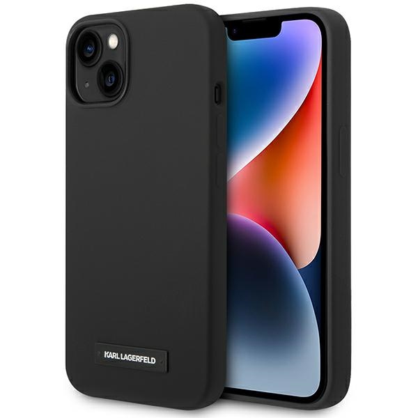 Karl Lagerfeld Silicone Plaque MagSafe telefontok fekete - iPhone 14 Plus