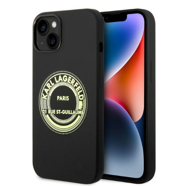 Karl Lagerfeld Silicone RSG telefontok fekete - iPhone 14 Plus