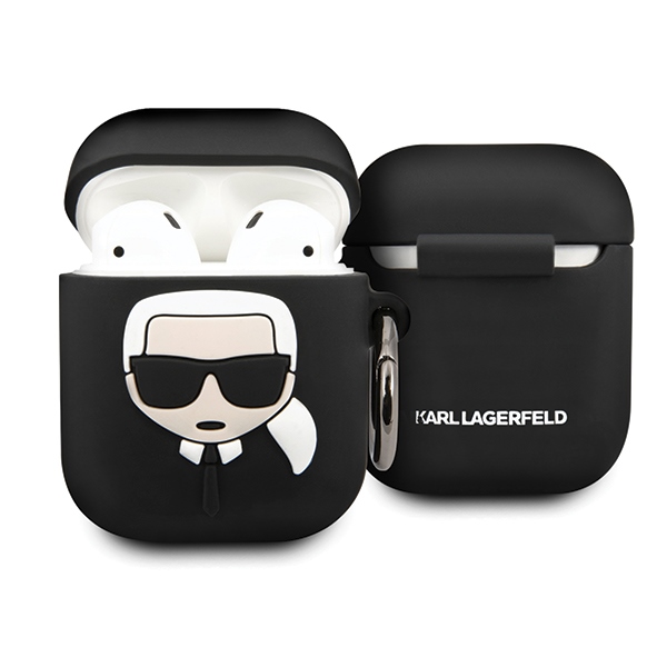 Karl Lagerfeld szilikon tok – AirPods 1 / 2 – Ikonik – fekete