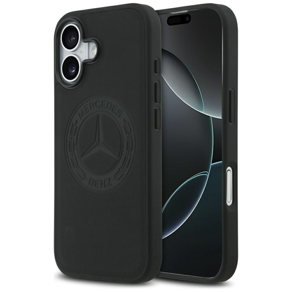 Mercedes Leather Vintage Logo MagSafe telefontok fekete - iPhone 17 Mercedes Leather Vintage Logo MagSafe telefontok fekete - iPhone 17
