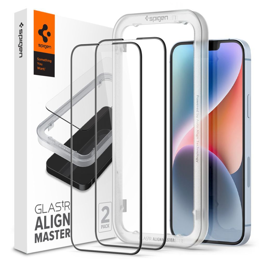Spigen ALM Glass FC edzett üveg – iPhone 13 / 13 Pro / 14 / 16e – fekete (2 db) Spigen ALM Glass FC edzett üveg – iPhone 13 / 13 Pro / 14 / 16e – fekete (2 db)