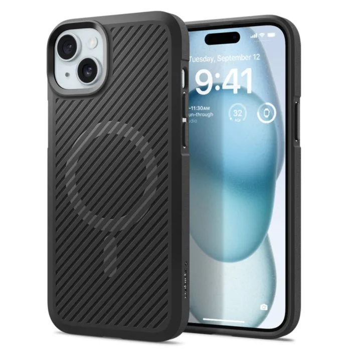 Spigen Core Armor Mag MagSafe telefontok fekete - iPhone 15 Plus