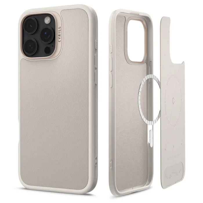 Spigen Cyrill Kajuk Mag telefontok bézs - iPhone 16 Pro Max