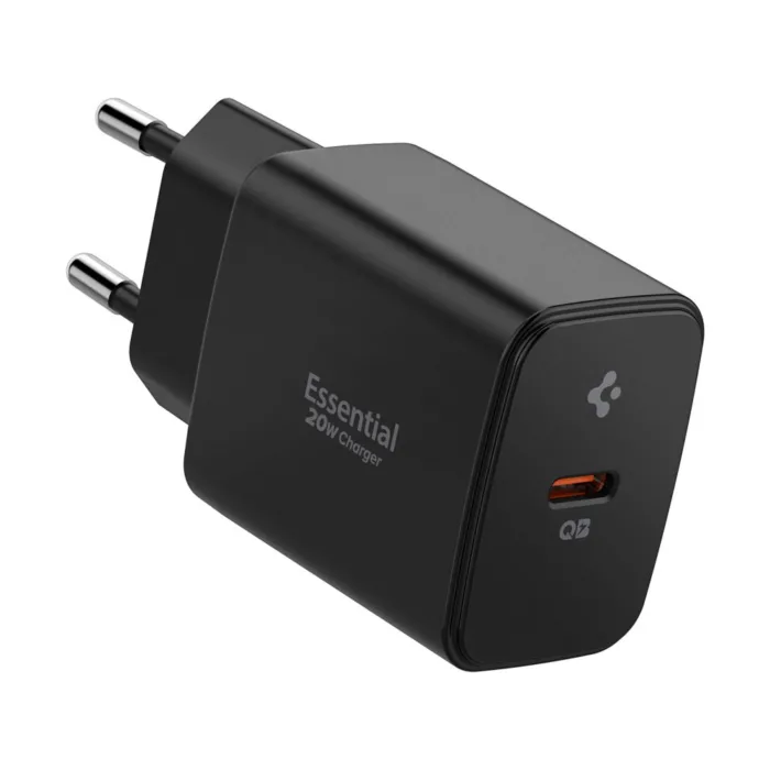 Spigen Essential USB-C 20W hálózati töltő – fekete