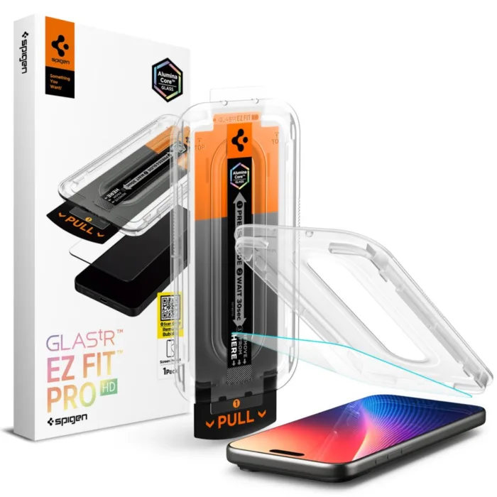 Spigen Glas.tR EZ Fit Pro edzett üveg – iPhone 16 Pro Max / 17 Pro Max