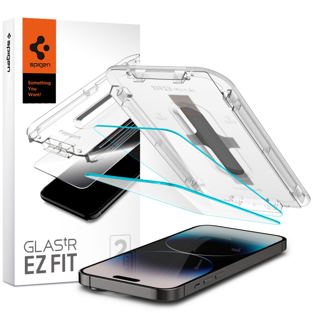 Spigen Glas.tR EZ Fit edzett üveg – iPhone 14 Pro (2 db) Spigen Glas.tR EZ Fit edzett üveg – iPhone 14 Pro (2 db)