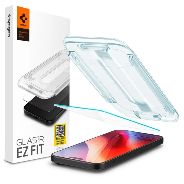 Spigen Glas.tR EZ Fit edzett üveg – iPhone 15 / 16