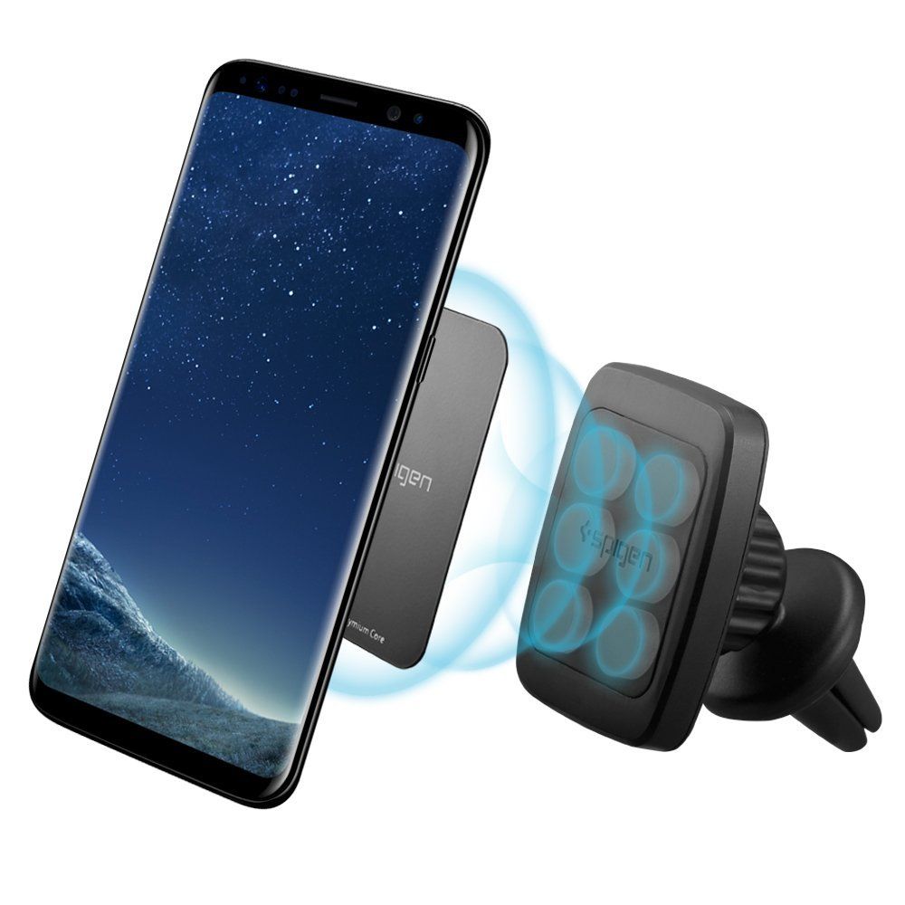 Spigen H12 mágneses autós telefontartó szellőzőrácsra – fekete Spigen H12 mágneses autós telefontartó szellőzőrácsra – fekete