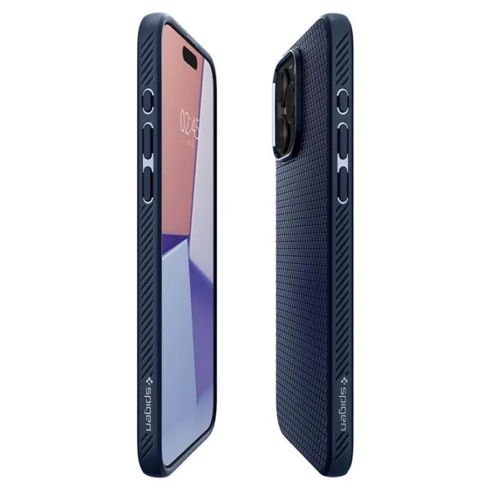 Spigen Liquid Air telefontok kék - iPhone 15 Pro Max