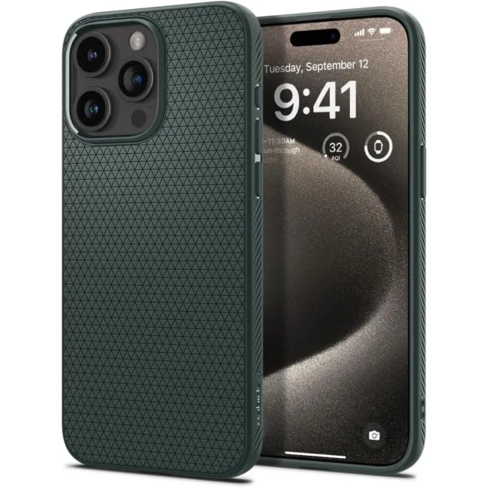 Spigen Liquid Air telefontok zöld - iPhone 15 Pro Max