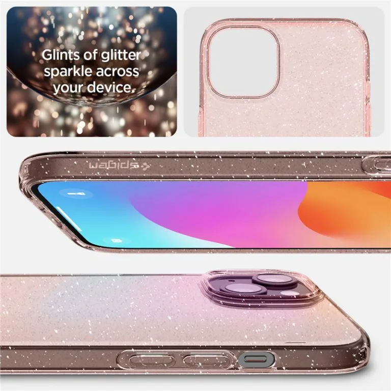Spigen Liquid Crystal telefontok átlátszó|rózsaszín - iPhone 15 Plus