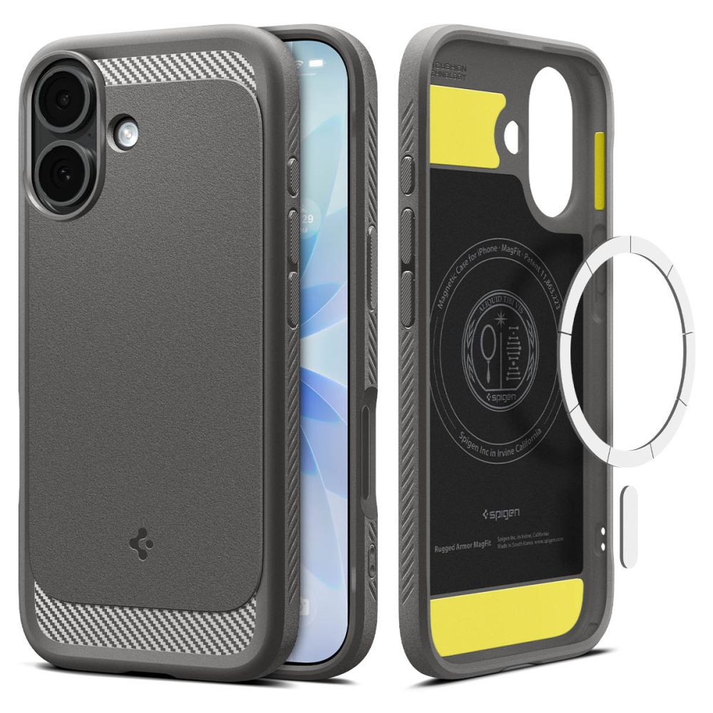 Spigen Rugged Armor Mag MagSafe telefontok szürke - iPhone 17 Spigen Rugged Armor Mag MagSafe telefontok szürke - iPhone 17