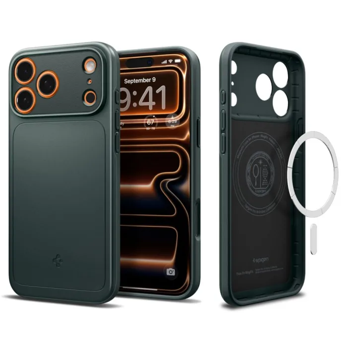 Spigen Thin Fit Mag MagSafe telefontok zöld - iPhone 17 Pro Max