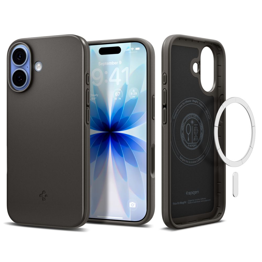 Spigen Thin Fit Mag telefontok szürke - iPhone 17 Spigen Thin Fit Mag telefontok szürke - iPhone 17