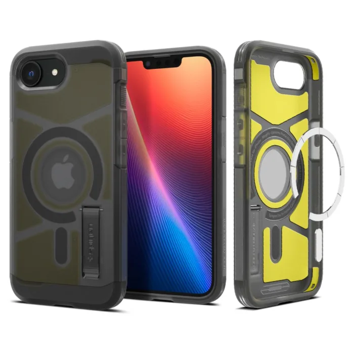 Spigen Tough Armor MagSafe telefontok átlátszó|szürke - iPhone 16e