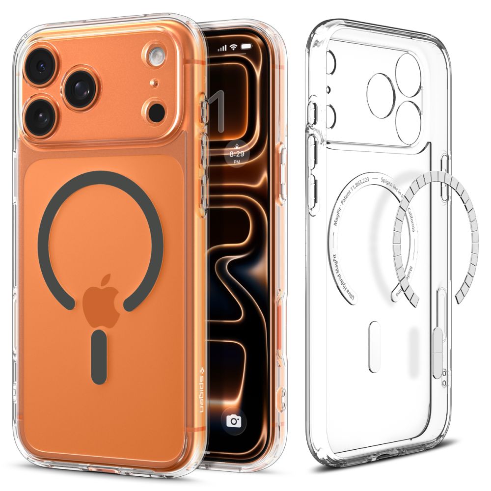 Spigen Ultra Hybrid Mag telefontok átlátszó|szürke - iPhone 17 Pro Max Spigen Ultra Hybrid Mag telefontok átlátszó|szürke - iPhone 17 Pro Max