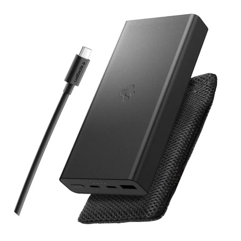 Spigen powerbank 20 000 mAh 30 W – fekete