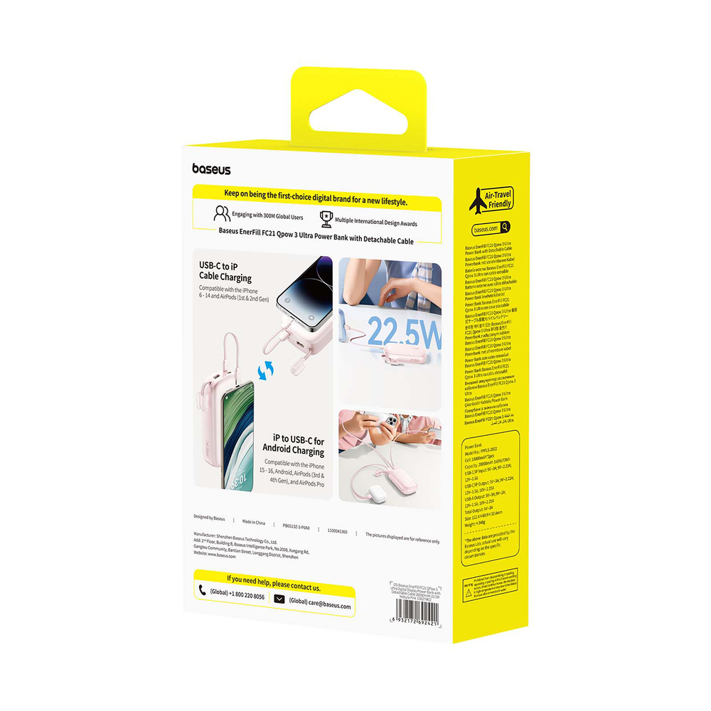 Baseus-EnerFill-FC21-Qpow-3-Ultra-20000-mAh-22.5W-powerbank-kijelzovel-es-beepitett-kabellel-–-rozsaszin-4