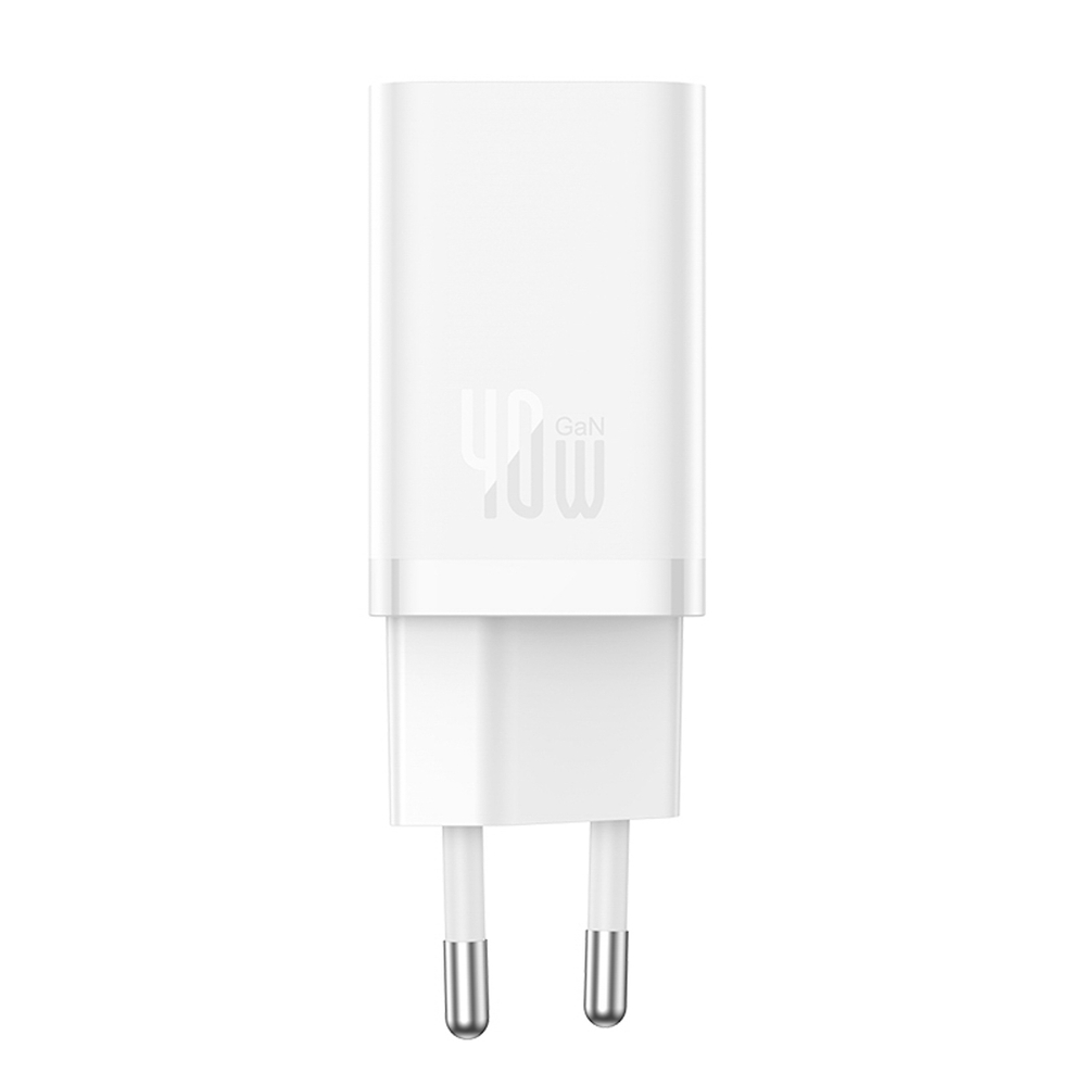 Baseus-GaN5-Pro-40W-2×USB-C-fali-tolto-–-feher-1