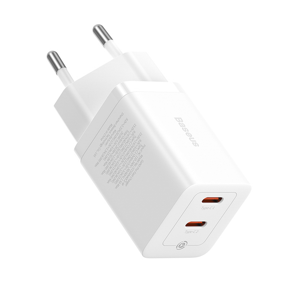 Baseus-GaN5-Pro-40W-2×USB-C-fali-tolto-–-feher-4