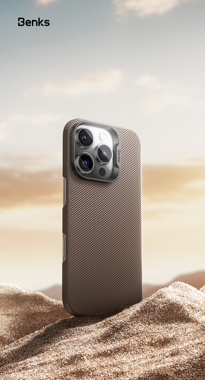 Benks-Magnetic-Armor-Tint-Kevlar-1000D-telefontok-iPhone-16-Pro-Max-–-arany-4