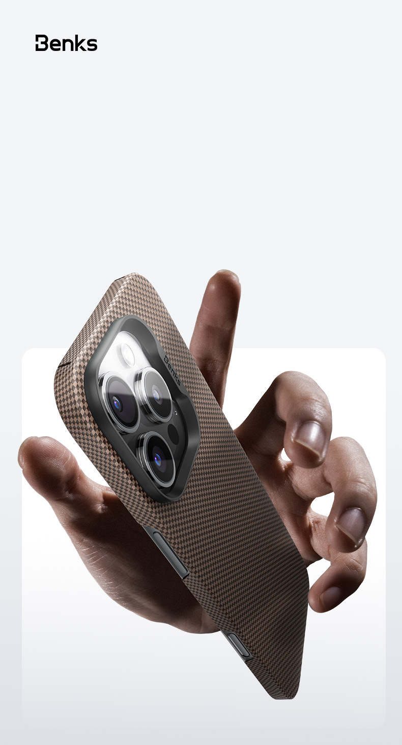 Benks-Magnetic-Armor-Tint-Kevlar-1000D-telefontok-iPhone-16-Pro-Max-–-arany-5