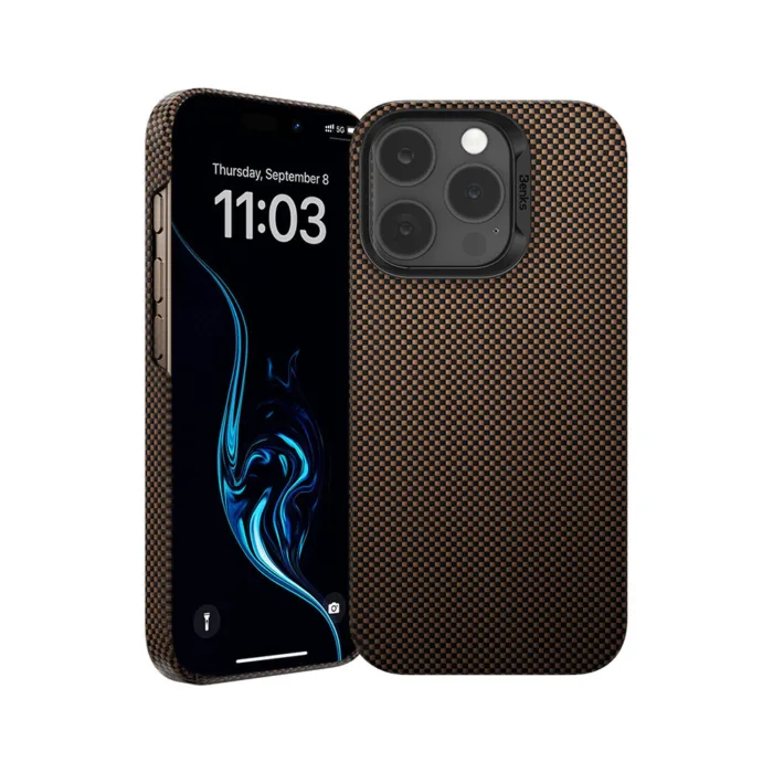 Benks Magnetic Armor Tint Kevlar 1000D telefontok iPhone 16 Pro Max – arany