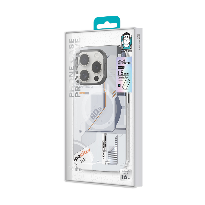 Benks-Magnetic-Mecha-Series-telefontok-iPhone-16-Plus-–-feher-8