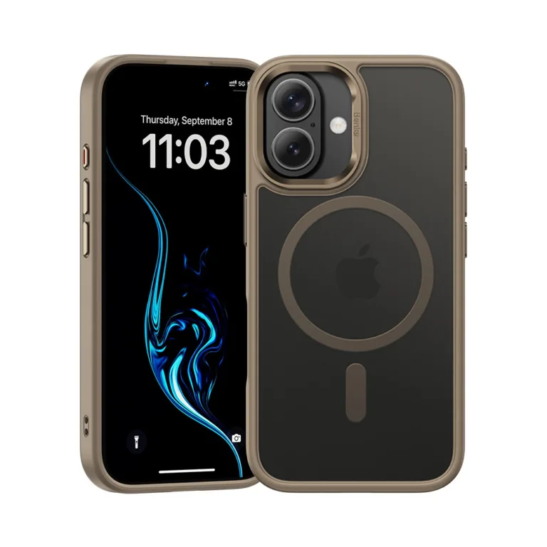 Benks Magnetic Mist Case Metal Frame telefontok iPhone 16 – titán