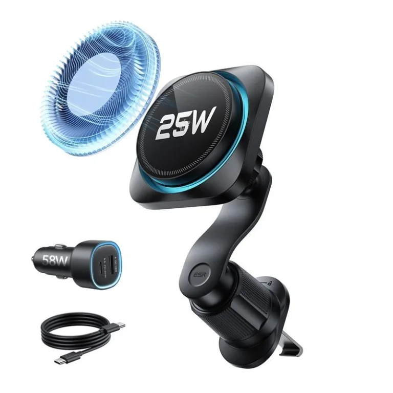 ESR OmniLock Qi2.2 MagSafe autós tartó szellőzőrácsra – fekete