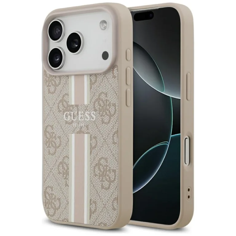 Guess 4G Printed Stripes MagSafe Case for iPhone 17 Pro - Pink - rózsaszín
