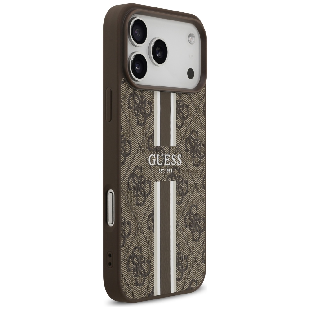 Guess-4G-Printed-Stripes-MagSafe-case-for-iPhone-17-Pro-Max-brown-barna-3
