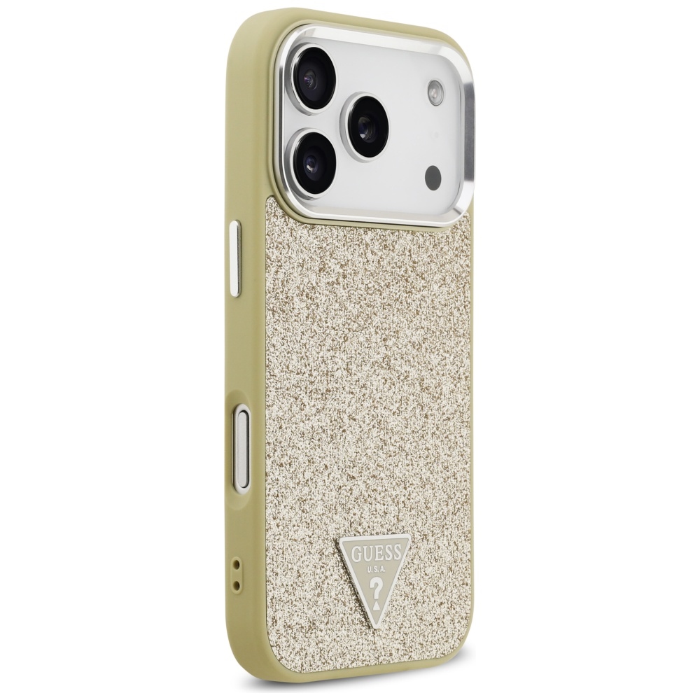 Guess-Glitter-Triangle-Logo-MagSafe-Case-for-iPhone-17-Pro-Gold-arany-3