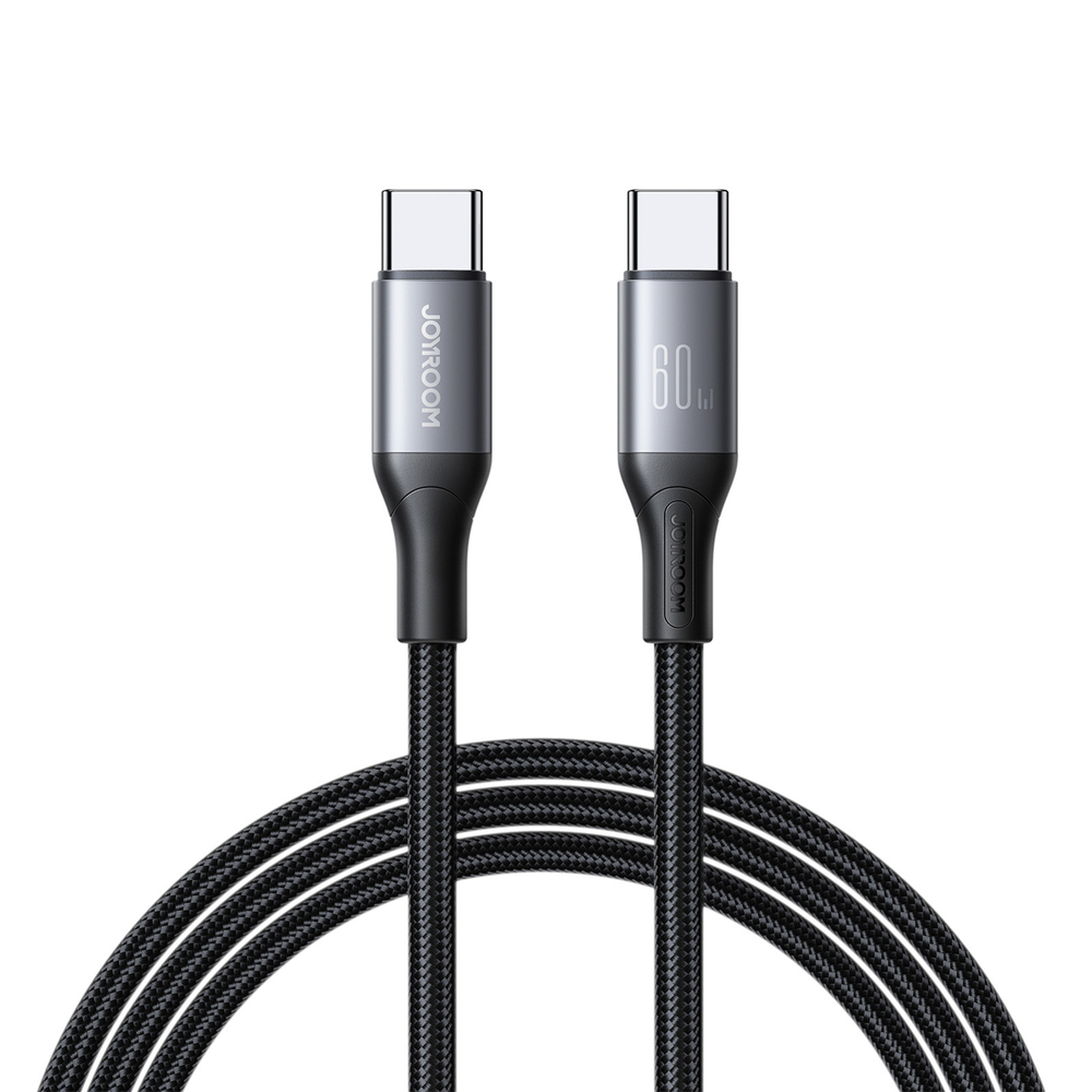 Joyroom S-A28 Flash Series 60W USB-C / USB-C kábel 2 m – fekete Joyroom S-A28 Flash Series 60W USB-C / USB-C kábel 2 m – fekete