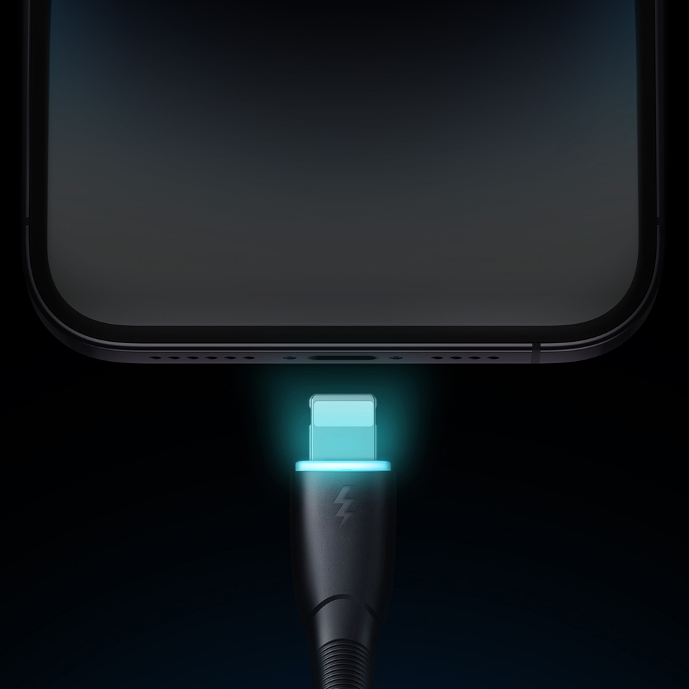 Joyroom-Starry-Series-SA32-AL3-USB-A-Lightning-kabel-3A-1-m-–-fekete-3