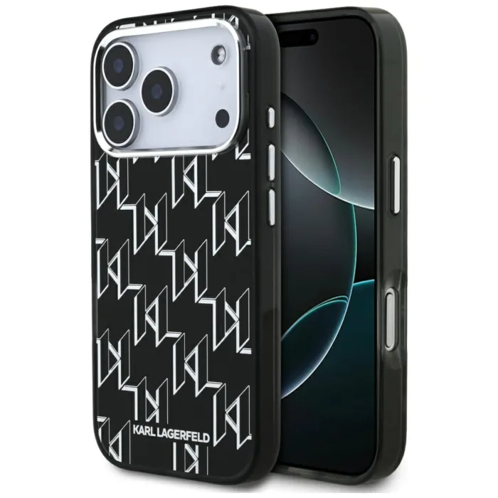 Karl Lagerfeld IML KL Monogram MagSafe Case for iPhone 17 Pro - Black - fekete