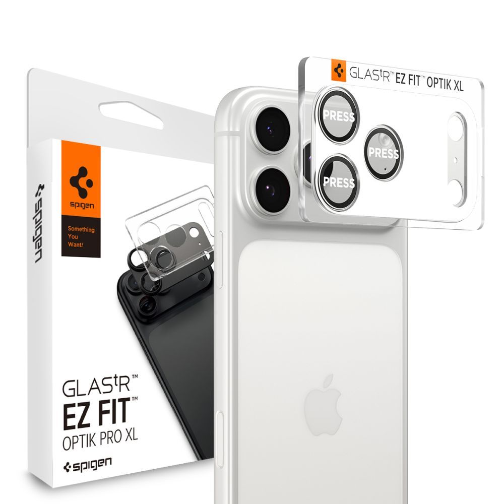 Spigen Optik Pro XL kameravédő üveg iPhone 17 Pro Max – fekete
