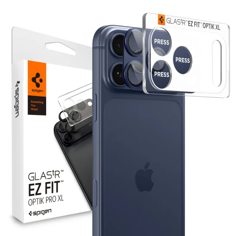 Spigen Optik Pro XL kameravédő üveg iPhone 17 Pro Max – kék